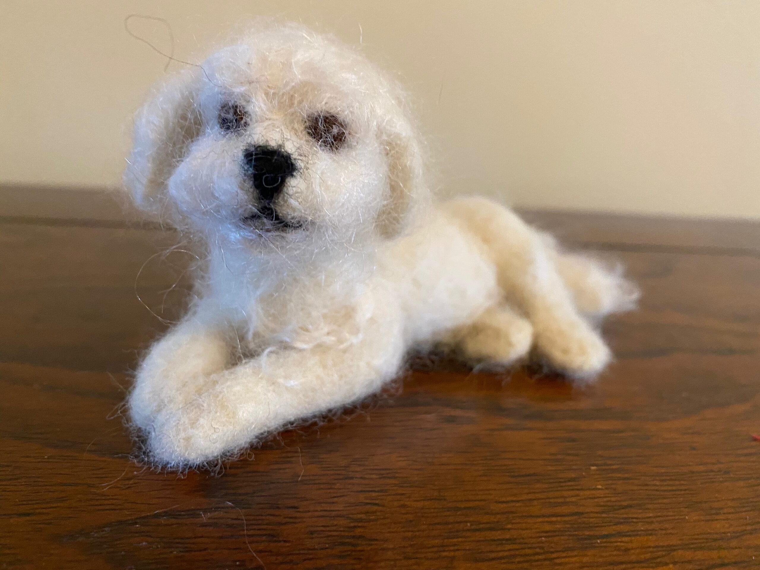 Needle felted Poodle by CeeBeers