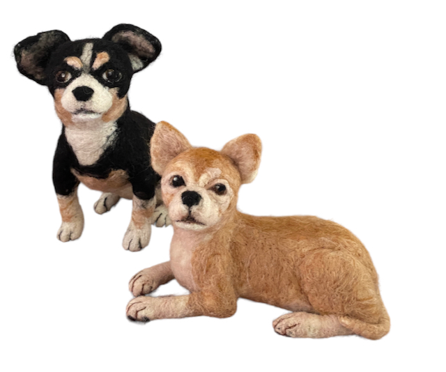 Needle Felt Chihuahuas by CeeBeers