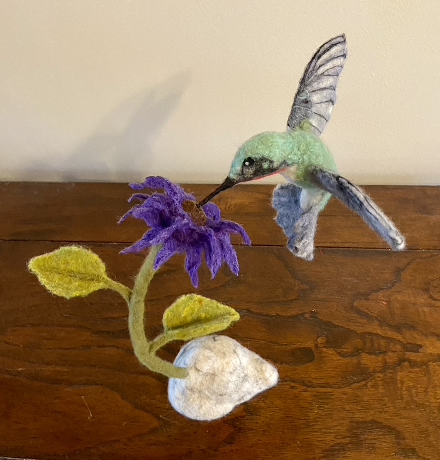 Needle felt Hummingbird by CeeBeers