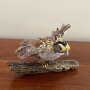 Needle Felt White Throat Sparrow by CeeBeers