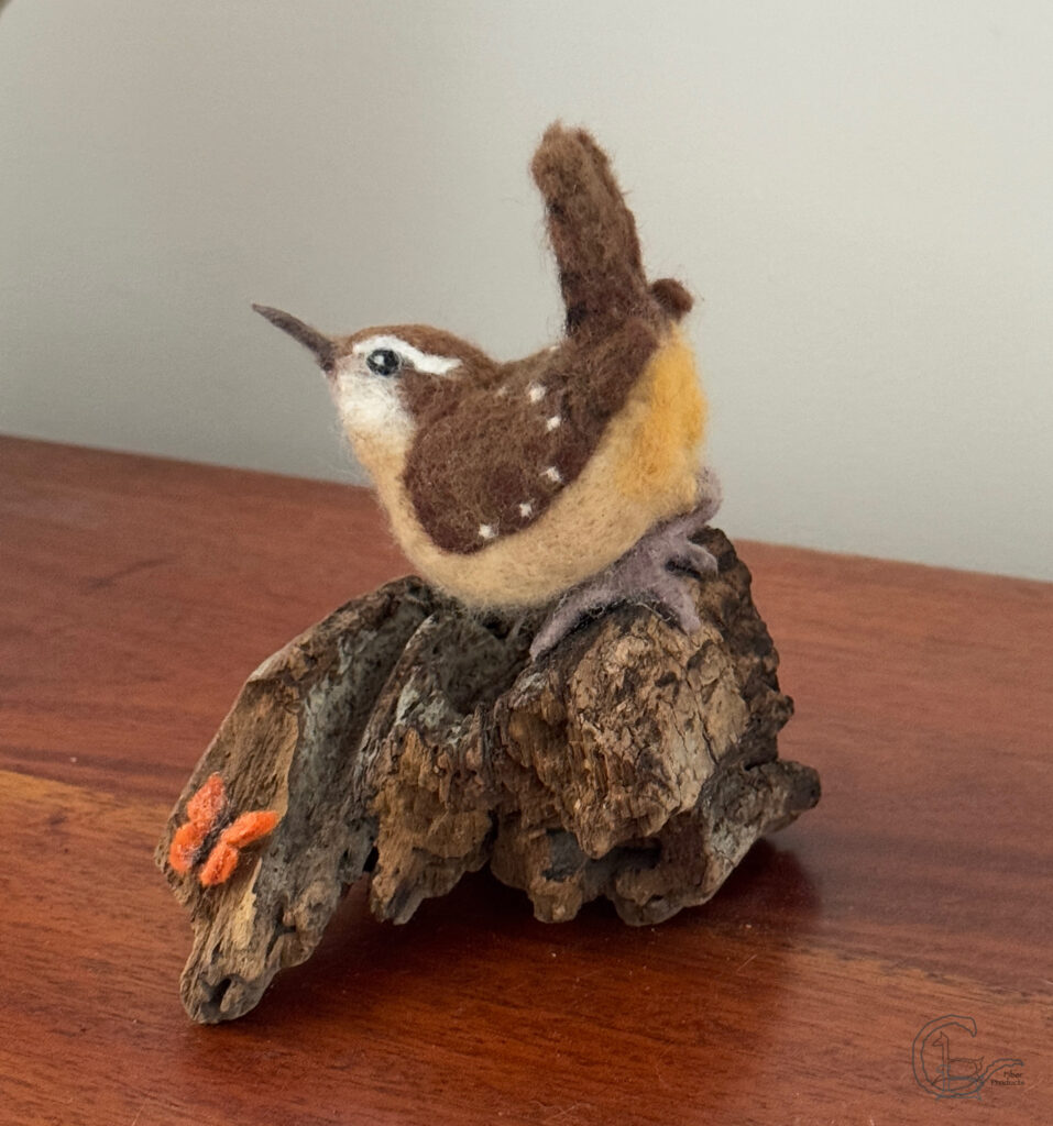 Needle felt Carolina web with flower by CeeBeers