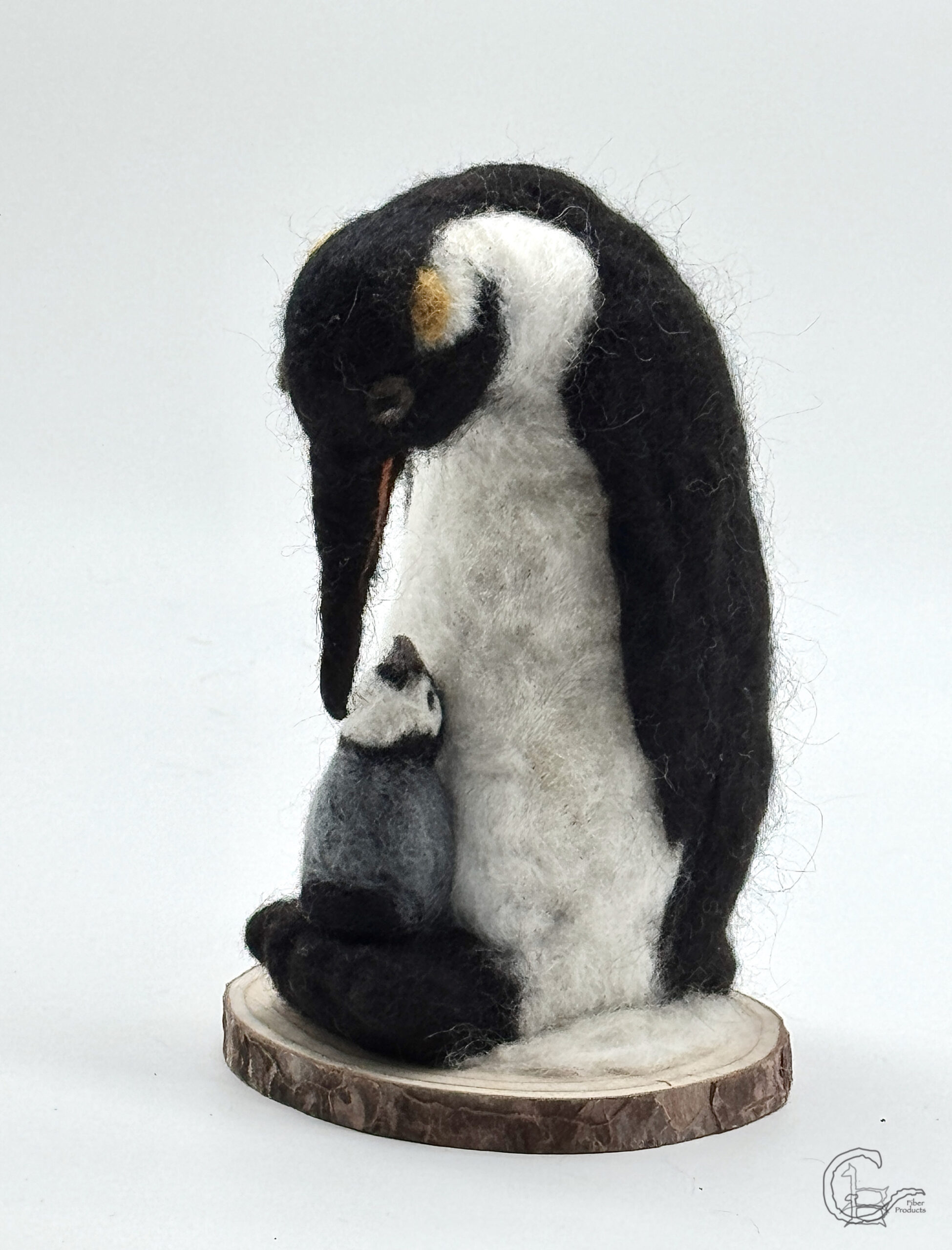 Needle felt Emperor penquin and chick by CeeBeers